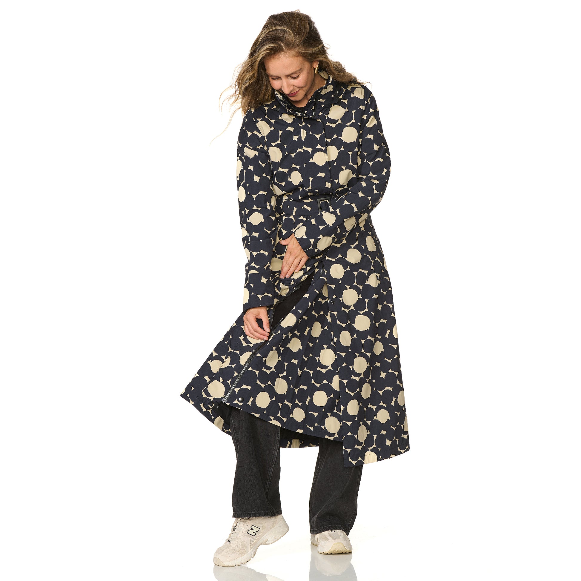 Lange regenjas Montreal print sand Happy Rainy Days 