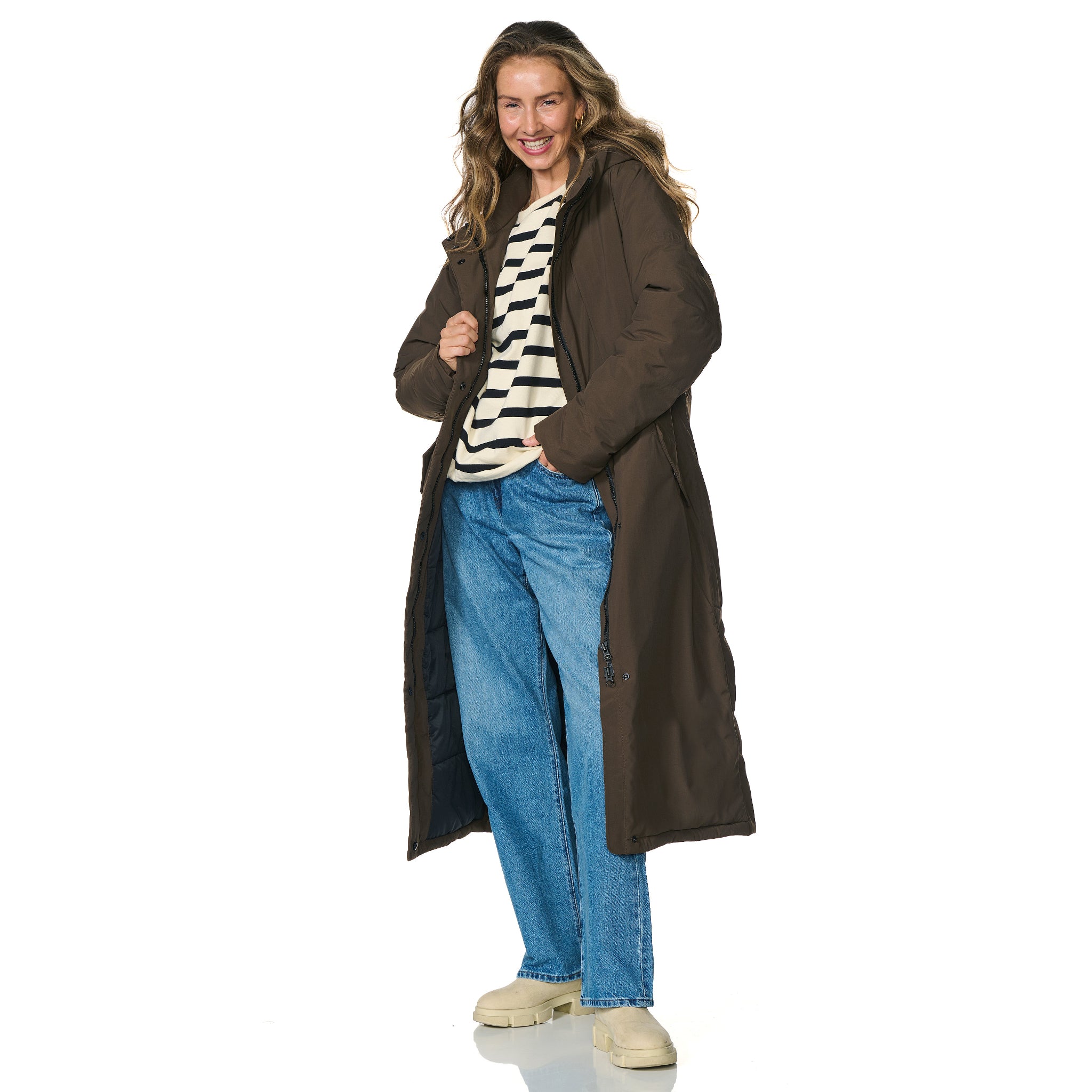 Winterjas Vancouver donkerbruin happy rainy days