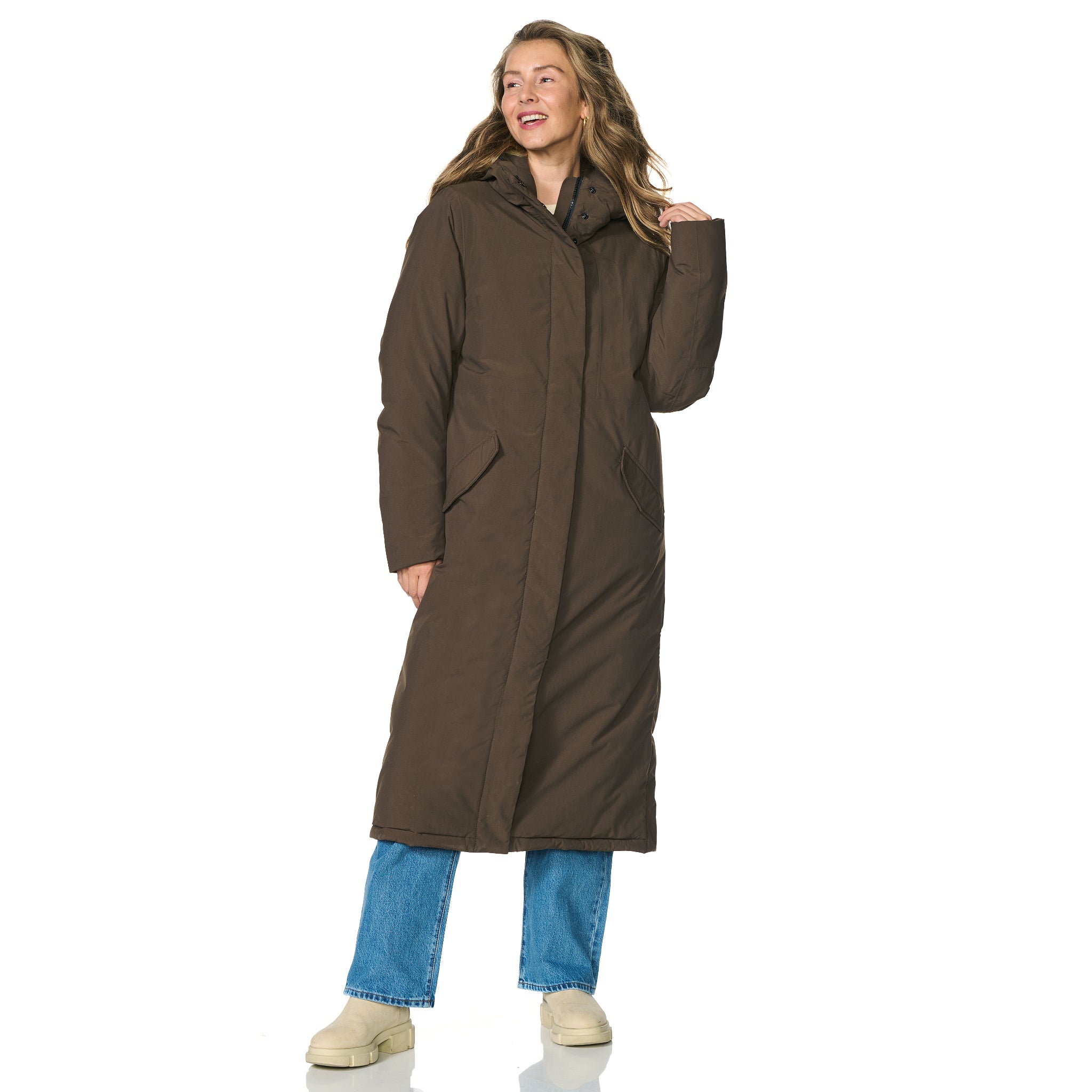 Winterjas Vancouver donkerbruin happy rainy days