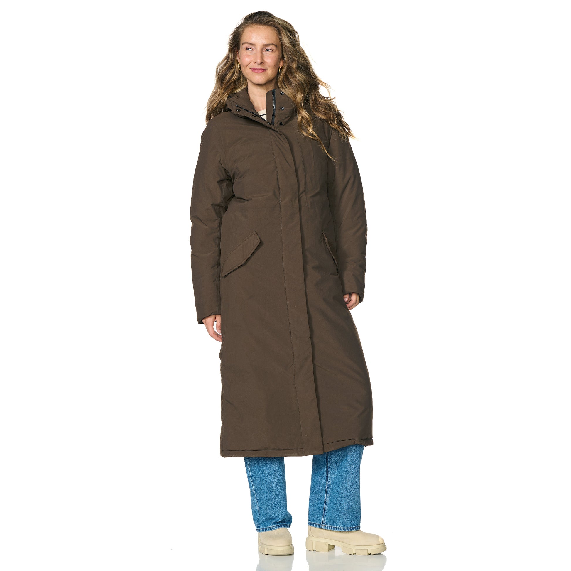 Winterjas Vancouver donkerbruin happy rainy days